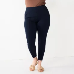 Plus Size Nine West Seamed Tummy-Control Ponte Leggings -Deals My Glow Wardrobe Store 5035946 Sky Captain