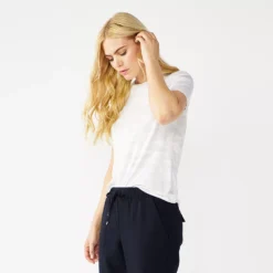 Petite Nine West Essential Crewneck Tee -Deals My Glow Wardrobe Store 5086783 Gray Camo