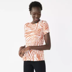 Petite Nine West Essential Crewneck Tee -Deals My Glow Wardrobe Store 5086783 Summer Zebra