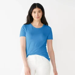 Petite Nine West Essential Crewneck Tee -Deals My Glow Wardrobe Store 5086783 Val Blue