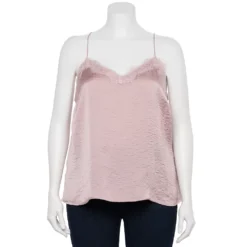 Plus Size Nine West V-Neck Camisole -Deals My Glow Wardrobe Store 5114982 Washed Grape