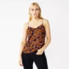 Petite Nine West V-Neck Layering Camisole -Deals My Glow Wardrobe Store 5120912 Brown Vine Floral