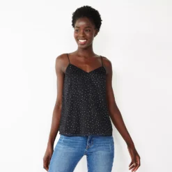 Petite Nine West V-Neck Layering Camisole -Deals My Glow Wardrobe Store 5120912 Flock Foil Dots