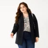 Plus Size Nine West Relaxed Knit Blazer -Deals My Glow Wardrobe Store 5128594 Black