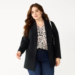 Plus Size Nine West Relaxed Knit Blazer