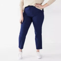Plus Size Nine West Slim-Cut Ankle Pants 10 Plus Size Nine West Slim-Cut Ankle Pants -Deals My Glow Wardrobe Store 5176293 Liberty Navy
