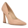 Nine West Trendz Women's Leather Heels -Deals My Glow Wardrobe Store 5191526 Beige Pink Leather