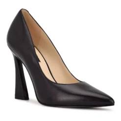 Nine West Trendz Women's Leather Heels -Deals My Glow Wardrobe Store 5191526 Black Leather
