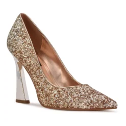 Nine West Trendz Women's High Heels -Deals My Glow Wardrobe Store 5191528 Bronze Ombre Glitter