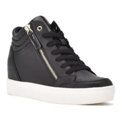 Nine West Tons Women's Hidden Wedge Sneakers -Deals My Glow Wardrobe Store 5205788 Black