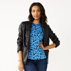 Nine West Essential Easy High-Neck Tank -Deals My Glow Wardrobe Store 5214280 Blue Black Abstract