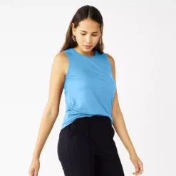 Nine West Essential Easy High-Neck Tank -Deals My Glow Wardrobe Store 5214280 Bluette