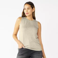 Nine West Essential Easy High-Neck Tank -Deals My Glow Wardrobe Store 5214280 Dusty Salt Heather