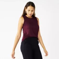 Nine West Essential Easy High-Neck Tank -Deals My Glow Wardrobe Store 5214280 Maddie Plum