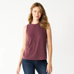Nine West Essential Easy High-Neck Tank -Deals My Glow Wardrobe Store 5214280 Maddie Plum Single Dye