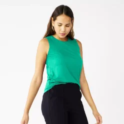 Nine West Essential Easy High-Neck Tank -Deals My Glow Wardrobe Store 5214280 Tangy Green