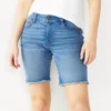 Petite Nine West Slimming Bermuda Jean Shorts -Deals My Glow Wardrobe Store 5215184 Light Medium Wash