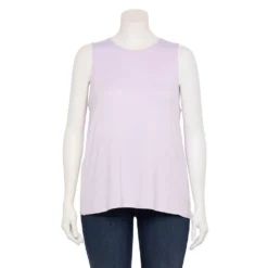 Plus Size Nine West Essential Easy High-Neck Tank 44 Plus Size Nine West Essential Easy High-Neck Tank -Deals My Glow Wardrobe Store 5234070 Enlightened Purple