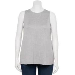 Plus Size Nine West Essential Easy High-Neck Tank 32 Plus Size Nine West Essential Easy High-Neck Tank -Deals My Glow Wardrobe Store 5234070 Gray Fox Heather