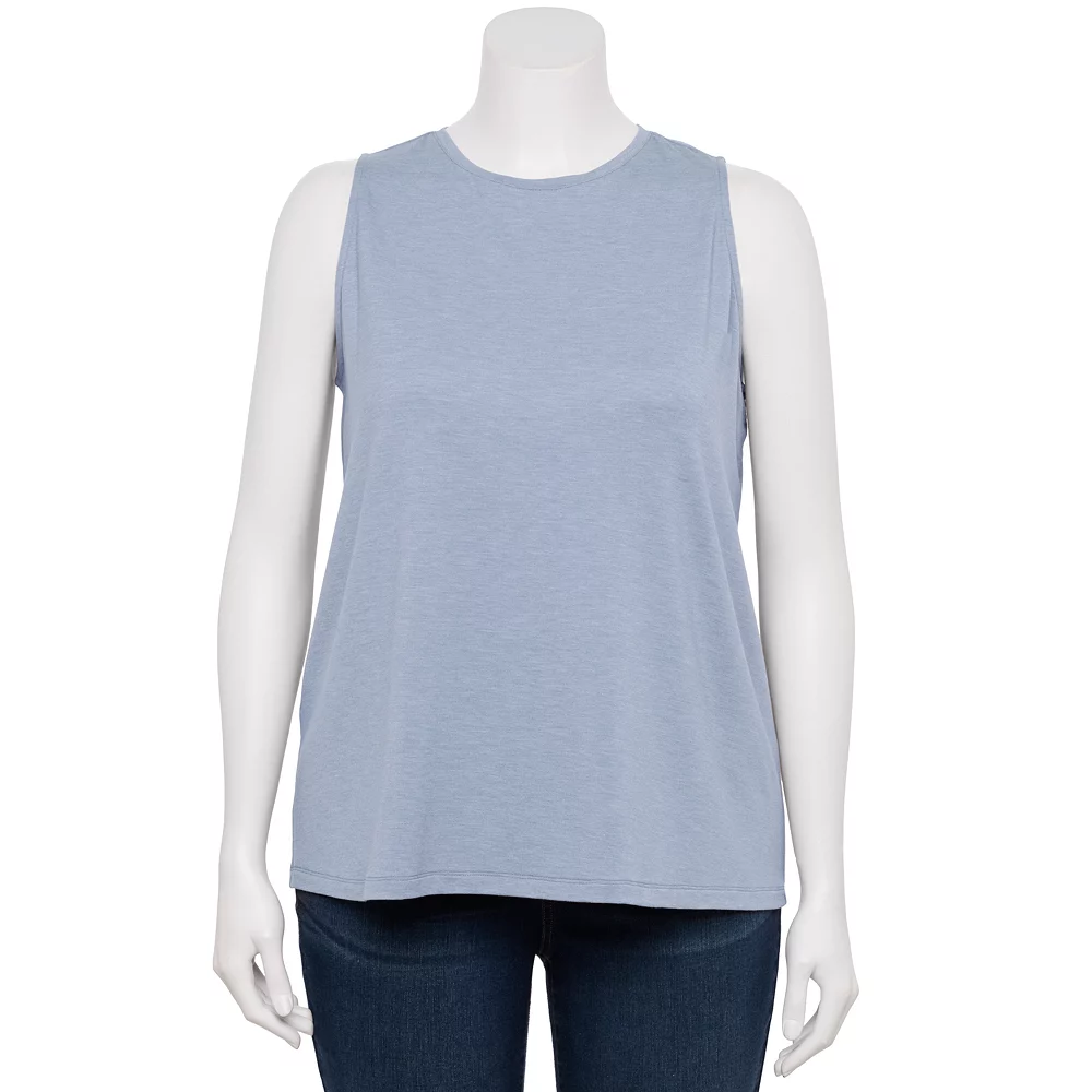 Plus Size Nine West Essential Easy High-Neck Tank 3 Plus Size Nine West Essential Easy High-Neck Tank