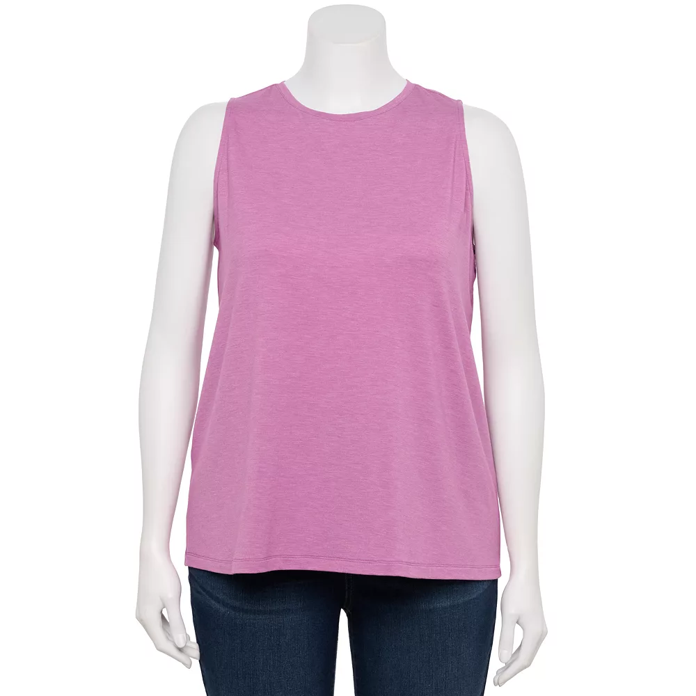 Plus Size Nine West Essential Easy High-Neck Tank 8 Plus Size Nine West Essential Easy High-Neck Tank - Image 6