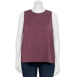 Plus Size Nine West Essential Easy High-Neck Tank 40 Plus Size Nine West Essential Easy High-Neck Tank -Deals My Glow Wardrobe Store 5234070 Maddie Plum Single Dye