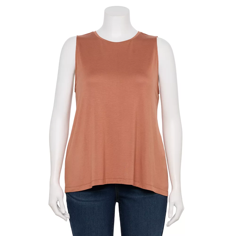 Plus Size Nine West Essential Easy High-Neck Tank 12 Plus Size Nine West Essential Easy High-Neck Tank - Image 10