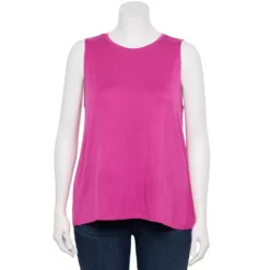 Plus Size Nine West Essential Easy High-Neck Tank 39 Plus Size Nine West Essential Easy High-Neck Tank -Deals My Glow Wardrobe Store 5234070 Raspberry Soda