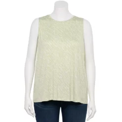 Plus Size Nine West Essential Easy High-Neck Tank 41 Plus Size Nine West Essential Easy High-Neck Tank -Deals My Glow Wardrobe Store 5234070 Sage Wood Diagonal
