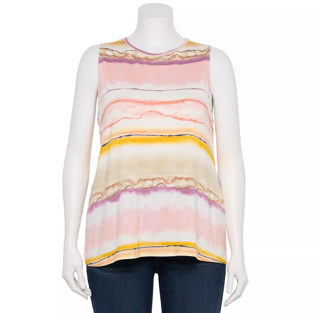 Plus Size Nine West Essential Easy High-Neck Tank 17 Plus Size Nine West Essential Easy High-Neck Tank - Image 15