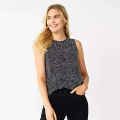 Petite Nine West Essential High Neck Tank -Deals My Glow Wardrobe Store 5234193 Black Animal