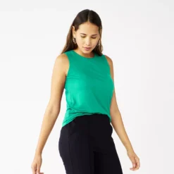 Petite Nine West Essential High Neck Tank -Deals My Glow Wardrobe Store 5234193 Tangy Green