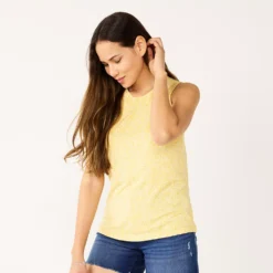 Petite Nine West Essential High Neck Tank -Deals My Glow Wardrobe Store 5234193 Yellow Palms