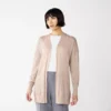 Women's Nine West Essential Lightweight Cardigan -Deals My Glow Wardrobe Store 5234642 Dusty Salt Heather