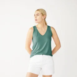 Women's Nine West Easy V-Neck Tank -Deals My Glow Wardrobe Store 5237679 Huxley Blue