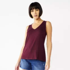 Women's Nine West Easy V-Neck Tank -Deals My Glow Wardrobe Store 5237679 Maddie Plum