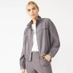 Petite Nine West Draped Bomber Jacket -Deals My Glow Wardrobe Store 5243540 Shark Cove