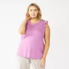 Plus Size Nine West Ruffle Shoulder Tank -Deals My Glow Wardrobe Store 5245346 Lavendar Mauve