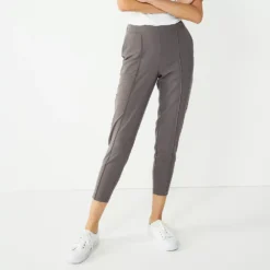 Women's Nine West Curvy Relaxed Pintucked Crop Pants -Deals My Glow Wardrobe Store 5245416 Shark Cove