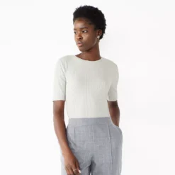 Petite Nine West Essential Elbow Sleeve Tee