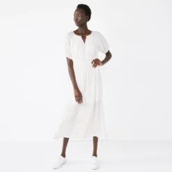 Women's Nine West Puff Sleeve Maxi Dress