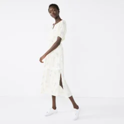 Women's Nine West Puff Sleeve Maxi Dress -Deals My Glow Wardrobe Store 5261378 Yellow Floral Camo