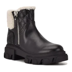 Nine West Colbee Women's Sherpa Ankle Boots 9 Nine West Colbee Women's Sherpa Ankle Boots -Deals My Glow Wardrobe Store 5267506 Black