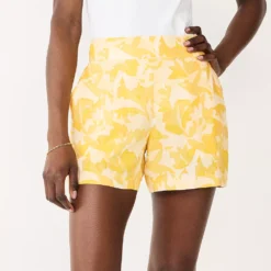Women's Nine West Mid-Rise Pull-On Soft Shorts -Deals My Glow Wardrobe Store 5280255 Camo Floral