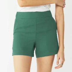 Women's Nine West Mid-Rise Pull-On Soft Shorts -Deals My Glow Wardrobe Store 5280255 Huxley Blue