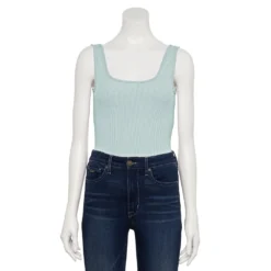 Women's Nine West Rib Scoopneck Tank Bodysuit -Deals My Glow Wardrobe Store 5288302 Mint Virtue
