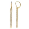 Nine West Gold Tone Simulated Crystal Linear Drop Earrings -Deals My Glow Wardrobe Store 5302780