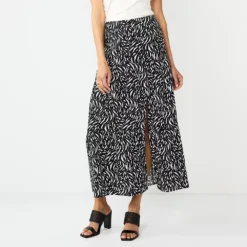 Women's Nine West Crosshatch Tiered Maxi Skirt -Deals My Glow Wardrobe Store 5330209 Zig Zag Zebra