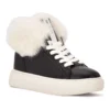 Nine West Keepup Women's Faux-Fur Sneakers -Deals My Glow Wardrobe Store 5345471 Black