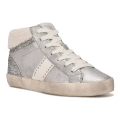 Nine West Stunnah Women's High-Top Sneakers -Deals My Glow Wardrobe Store 5345490 Silver Multi